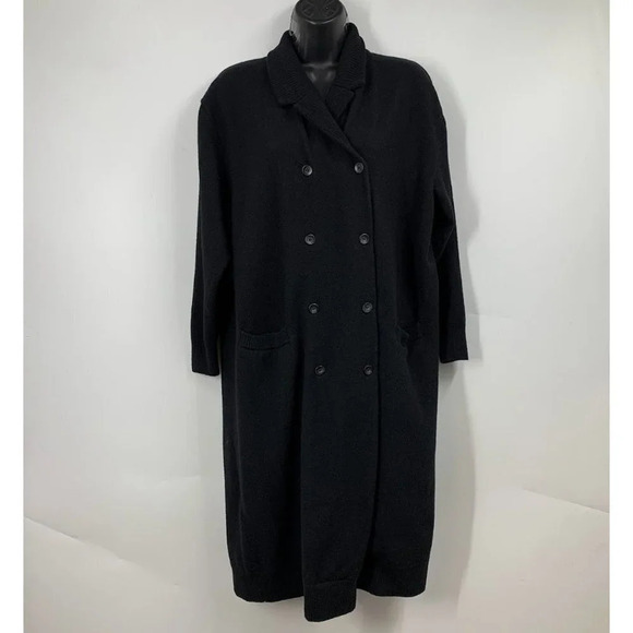 Rodebjer Women's Seargent 100% Lambswool Classic Fit Button Up Trench Coat SZ M - Picture 1 of 12
